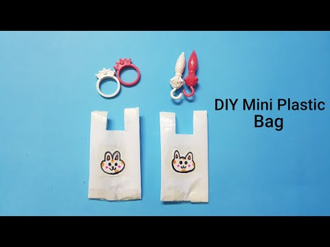 How to make Miniature Plastic Bag, Mini DIY Crafts Ideas, Shopping Bag