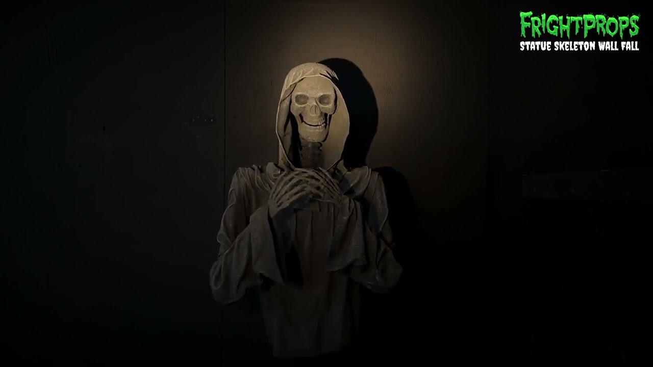 Statue Skeleton Wall Fall Halloween Animatronic