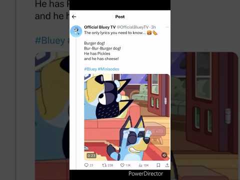 Twitter Sings BURGER DOG Shorts Short Bluey Disney Memes Funny Music Sonic Fnaf Furry Lol