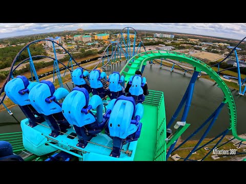 Kraken Floorless Coaster 2022 Ice Breaker launch Coaster SeaWorld Orlando 2022