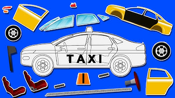 Taxi | formation and uses | puzzle games for kids | learn colors