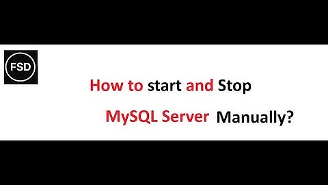 How to Start and Stop MySQL Server Manually #MySQL