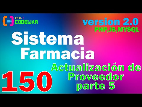 150. Actualización de Gestión Proveedor, parte 5 - Sistema Farmacia PHP JS MYSQL HTML CSS
