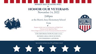Morris Area Schools Veterans Day Program 2022