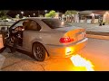 BMW E46 TUNE!!(HUGE FLAMES AND AGGRESSIVE BURBLES)