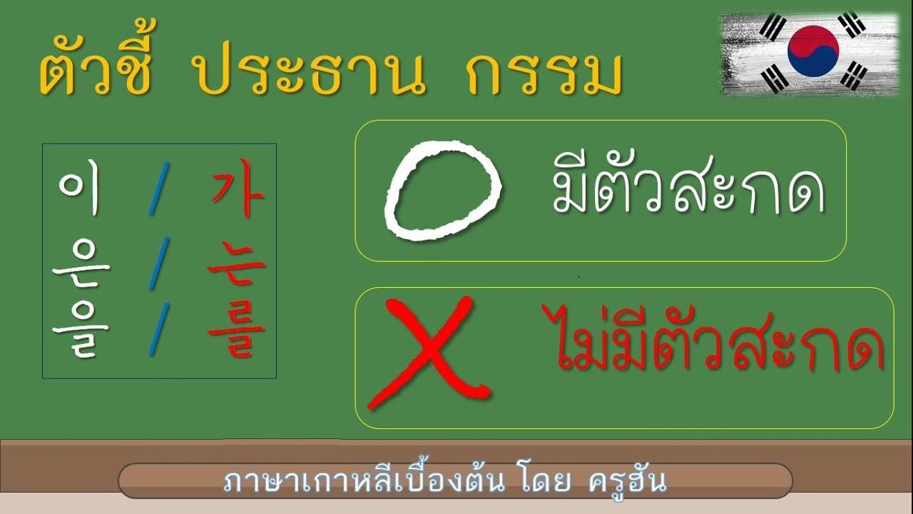 EP12   이/가, 은/는, 을/를  ตัวชี้ประธาน กรรม  |  โดย ครูฮัน