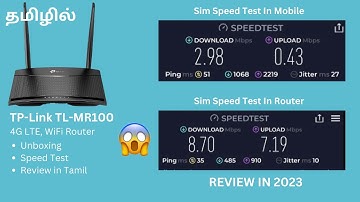 TP-Link MR1004G LTE Router Unboxing Review and Speed Test 2023 in Tamil