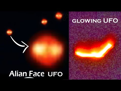 Alien face UFO over Pittsford  New York and strange glowing UFO over Australia