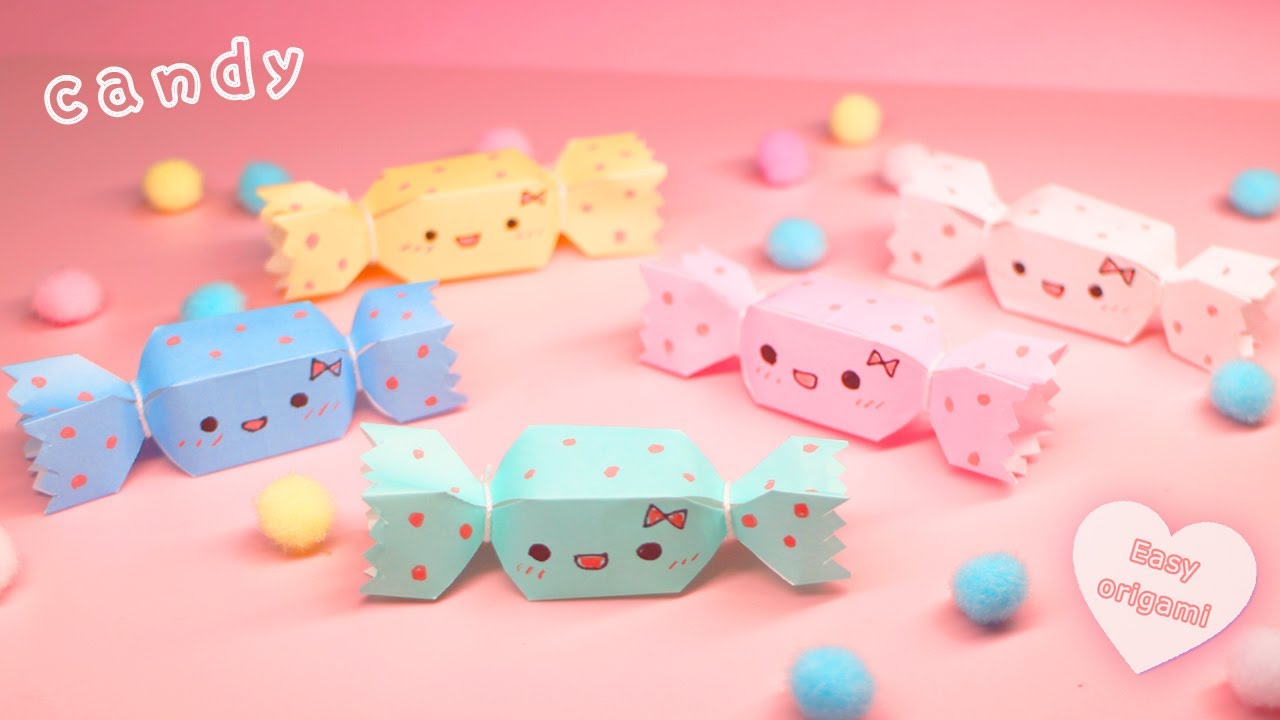 【Easy origami】kawaii candy YouTube