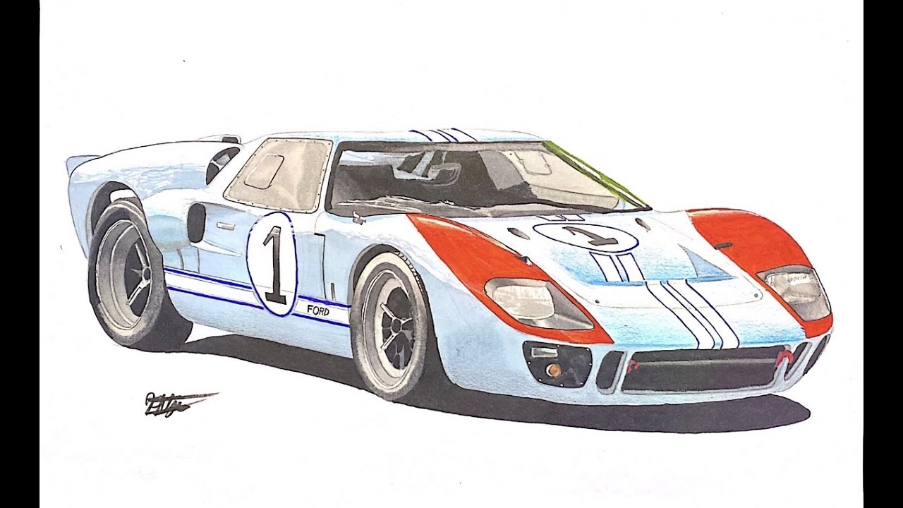 原画　フォードGT40　インパネ