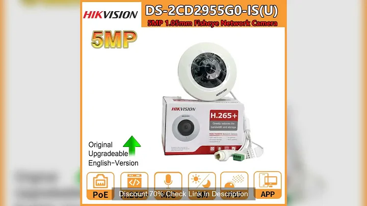 Hikvision 5MP Fisheye IP Camera DS-2CD2955G0-ISU Support 2-Way Audio 180° Fisheye View Surveillance