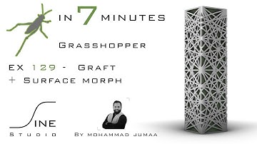 Grasshopper tutorial in 7 minutes - EX 129 - Graft + Surface morph