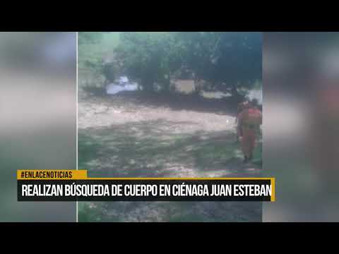 Realizan búsqueda de cuerpo en ciénaga Juan Esteban