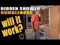 Cardboard van design // A true hidden shower refined!