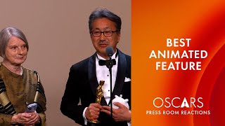 Best Animated Feature Film | 'The Boy and the Heron' | Oscars 2024 Press Room Speech