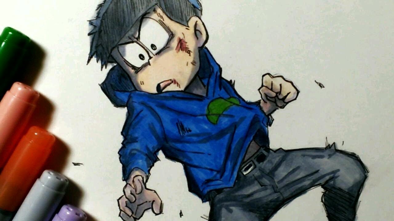 おそ松さん カラ松描いてみた コピック Youtube