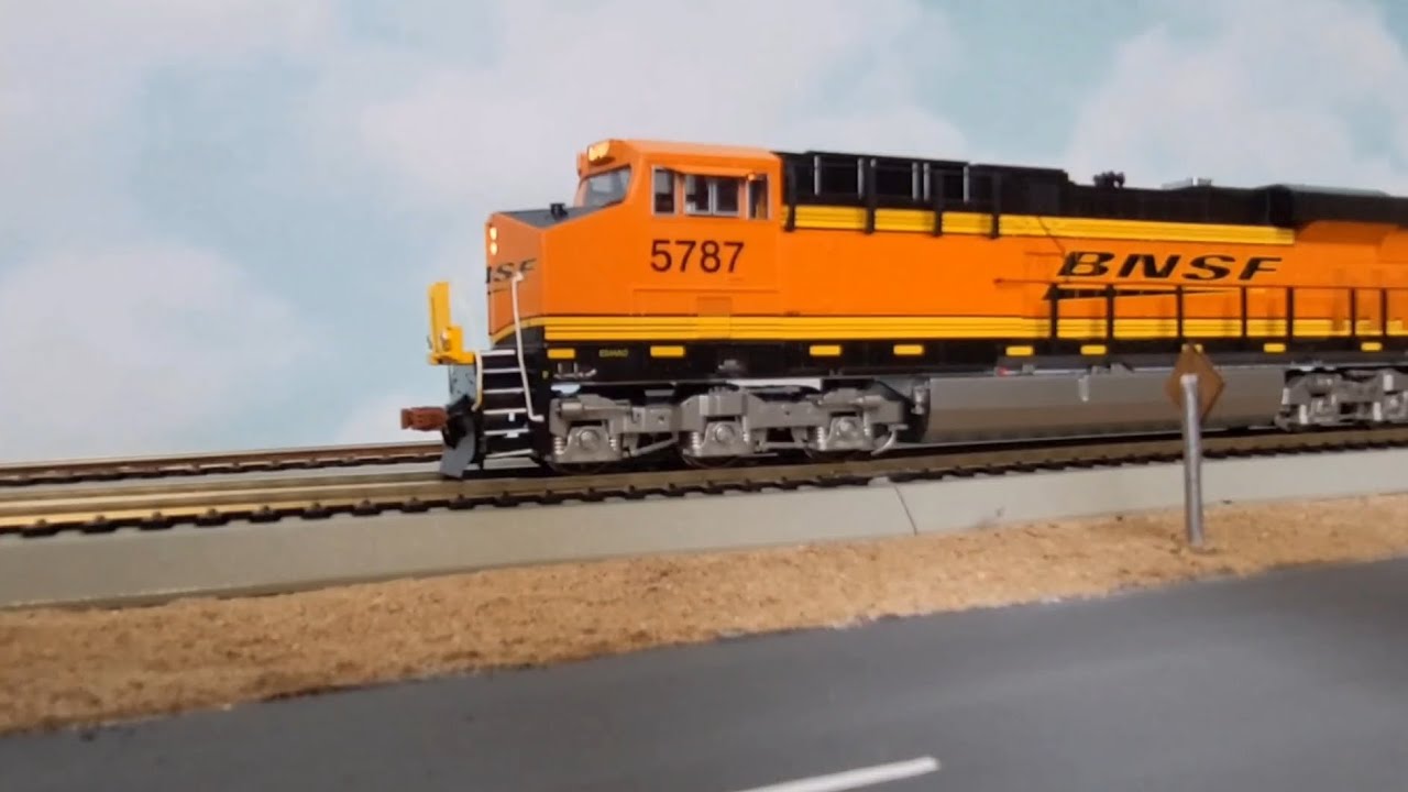 BNSF locomotive pulling all of my freight cars