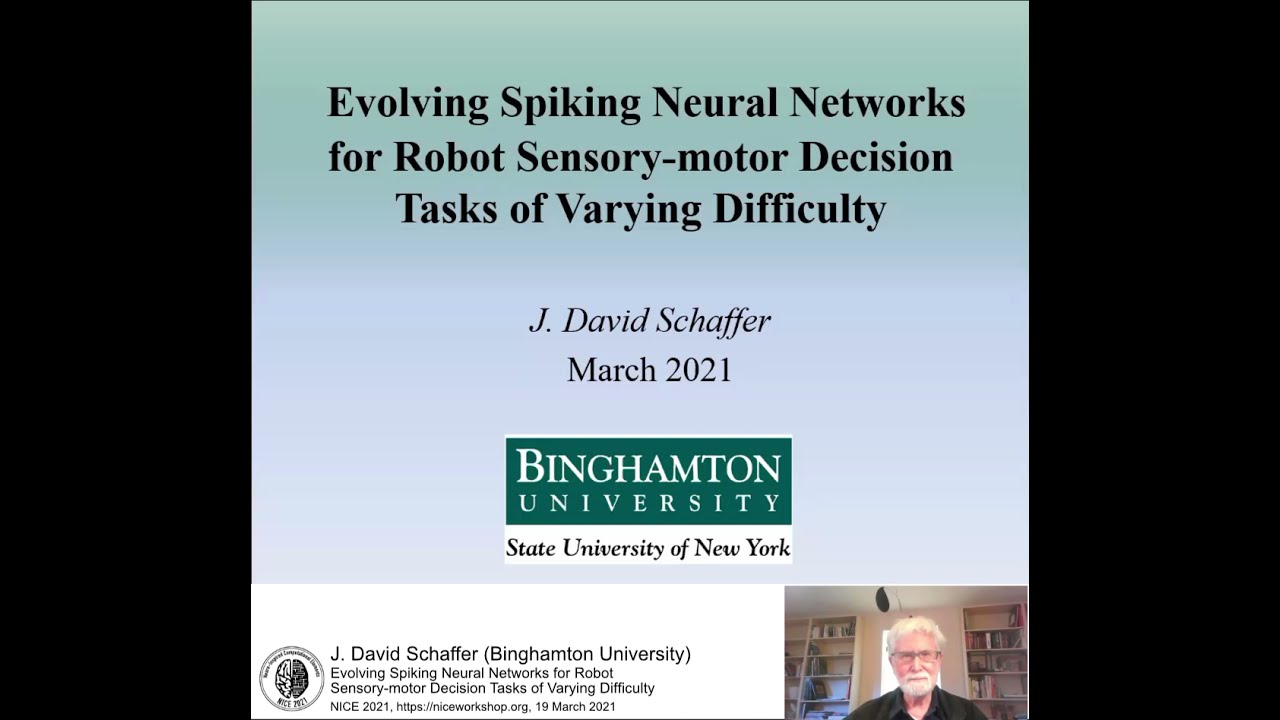 Evolving spiking neural networks for robust sensory-motor decision tasks of varying difficulty | David Schaffer | 2021