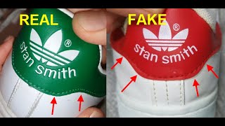 ⁣Adidas Stan Smith thật vs giả. Cách phát hiện giày thể thao Adidas Stan Smith trắng giả