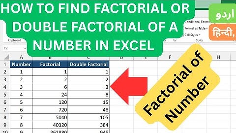 How to Find Factorial or Double Factorial of a Number in MS Excel
