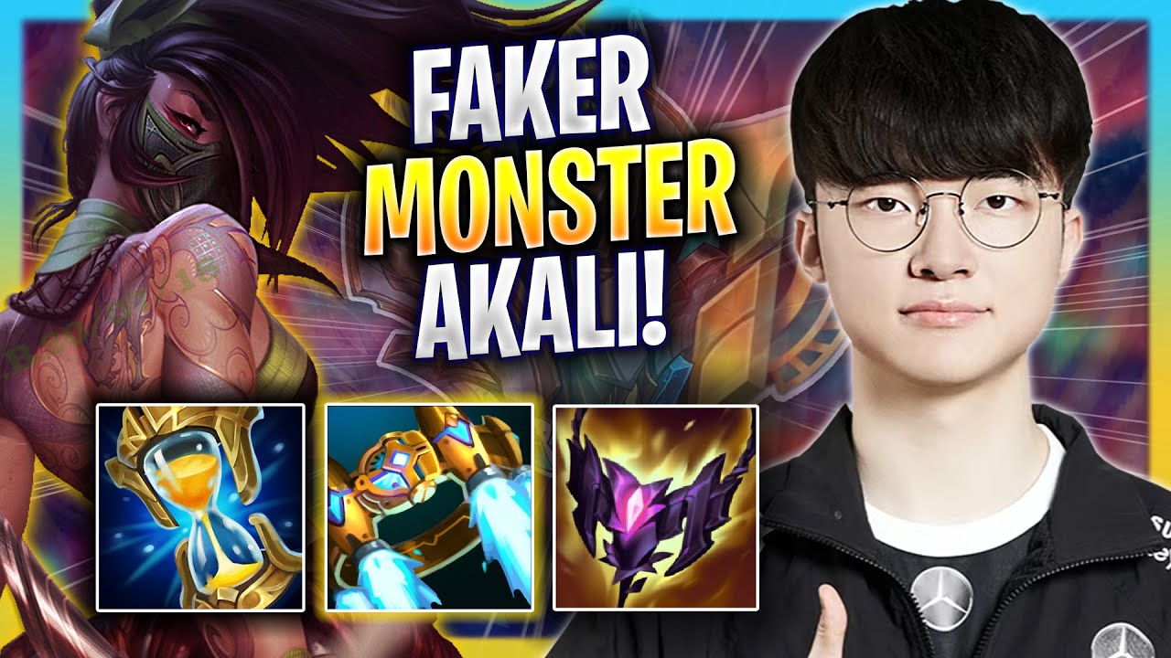 FAKER IS A MONSTER WITH AKALI! - T1 Faker Plays Akali MID vs ...