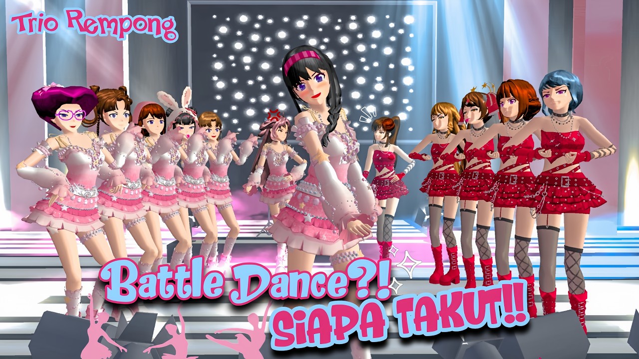 BATTLE DANCE?! SIAPA TAKUT!! || TRIO REMPONG || SAKURA SCHOOL SIMULATOR