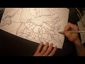 Koifish tattoo drawing timelapse