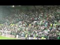 Hearts fans silenced by Celtic fans.