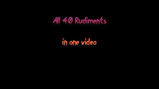 All 40 Rudiments Drum Lesson