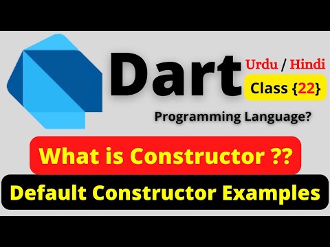 Default constructor in dart programming example (Urdu/Hindi) (object-oriented programming) Class 22