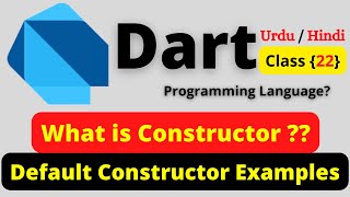 Default constructor in dart programming example (Urdu/Hindi) (object-oriented programming) Class 22