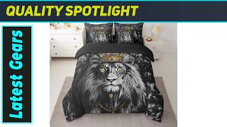 Feelyou Black Lion Comforter: Wildly Cozy Safari Bedding!
