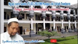 Tanya Jawab hukum fiqih (bahtsul masail) Ponpes Al-fatah Temboro-Indonesia