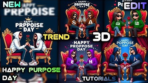 Propose Day Ai Pic Editing | Happy Propose Day Name Video Editing - Bing Image Creator Propose Day