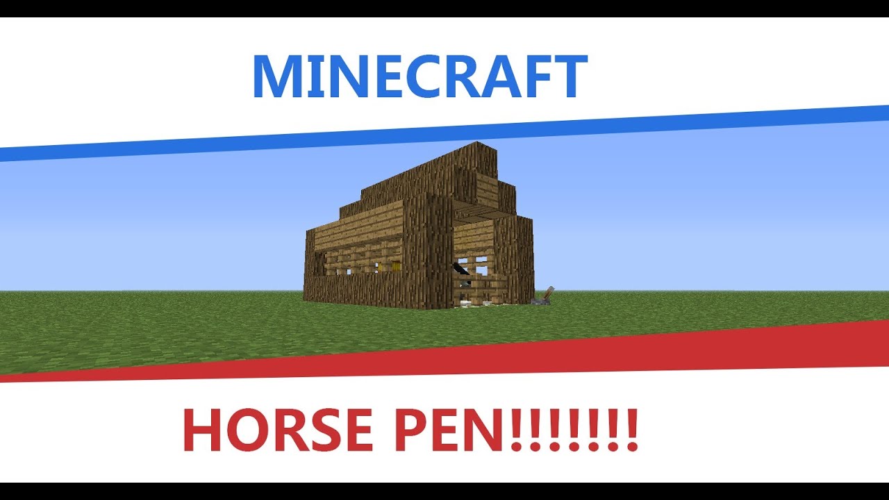 minecraft lets build: horse pen - YouTube