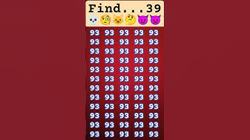 Are you genius? find this odd number(39) #puzzle #quiz #illusion #numberpuzzles #mathspuzzle #iq