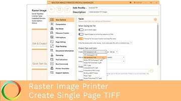 Create Single Page TIFF | Raster Image Printer 12 | PEERNET