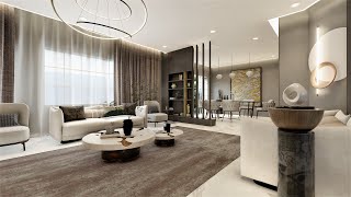 تصميم داخلي مودرن مجلس ضيوف و غرفة طعام   Modern interior design guest room and dining room