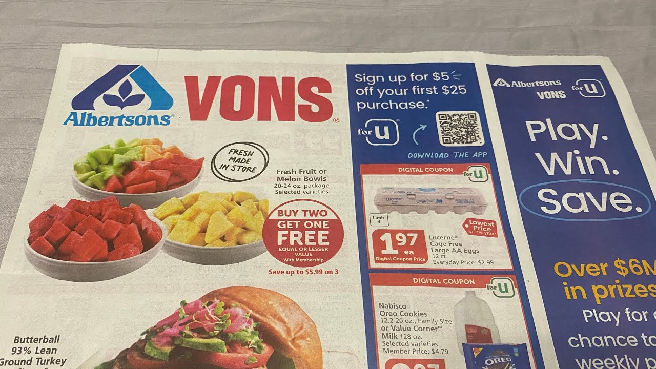 Albertsons/Vons/Safeway Coupon Ad Scan 6/7 6/13 Jun 7 2023 YouTube