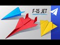 3 Paper Airplanes that Fly Really Far! How to Make F-15 Jet - Easy, Ember -Medium, and Aethon - Hard