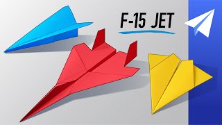 3 Paper Airplanes that Fly Really Far! How to Make F15 Jet  Easy, Ember Medium, and Aethon  Hard