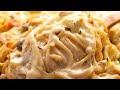 Chicken Tetrazzini (Italian creamy chicken mushroom pasta bake)