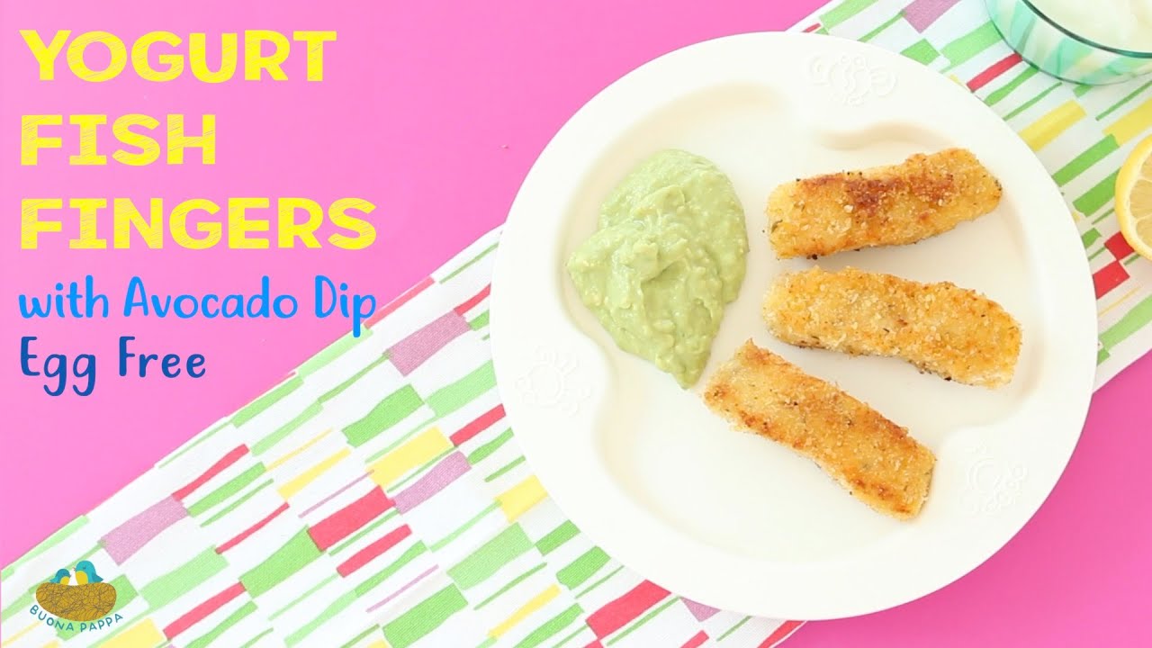 Yogurt Fish Fingers with Avocado Dip Recipe #eggfree | BuonaPappa