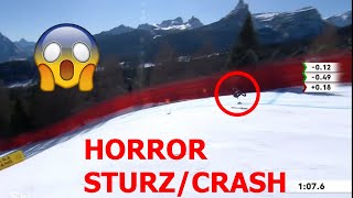 Horror Sturzcrash Cortina Super-G 2024 Valerie Grenier