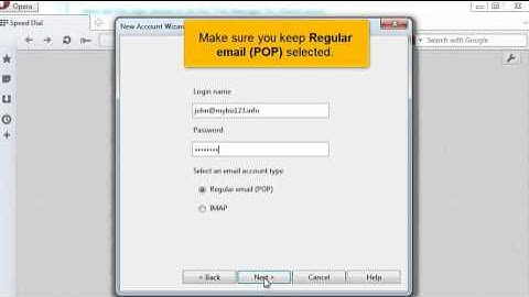 Configuring a POP email account with SSL in Opera Mail