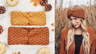 Country Cottage Headband Tutorial - Easy Crochet Headband Pattern - Easy Crochet Ear Warmer Pattern