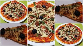 اسهل طريقة عمل البيتزا عجينة وحشوة في المنزل وصفة سهلة /اقتصادية وسريعة pizza