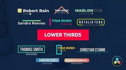 Lower Thirds DaVinci Resolve Template Download
