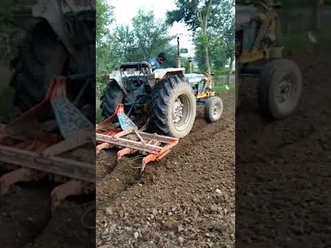 Ford tractor 4000 Power test with 11 tine cultivator