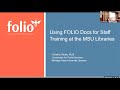 Best Practise - FOLIO Documentation in Institutions